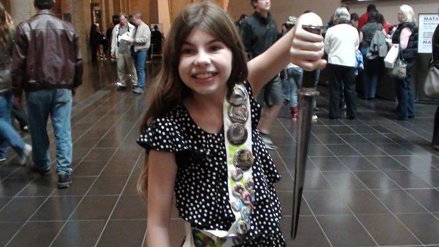 Emily and her sash Emily and her sash