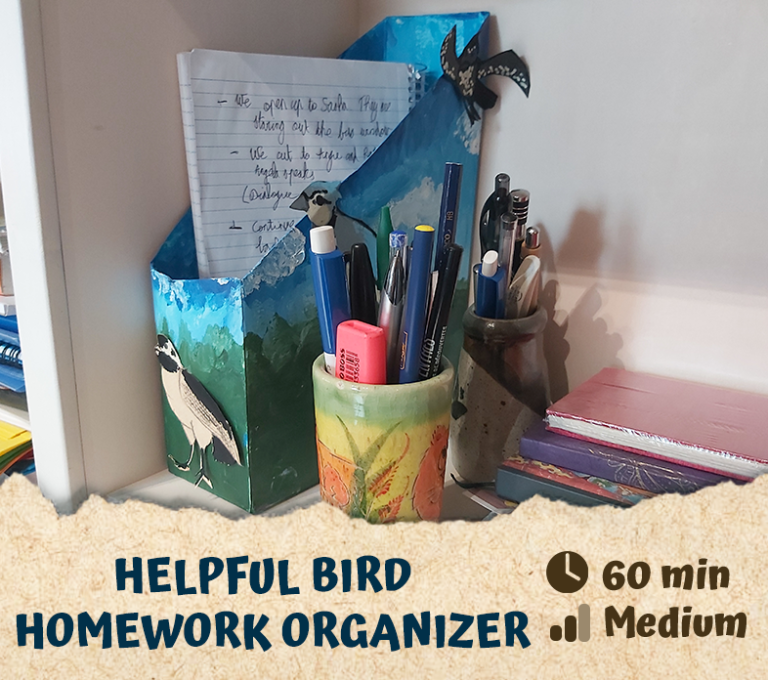 Helpful Bird Homework Organizer