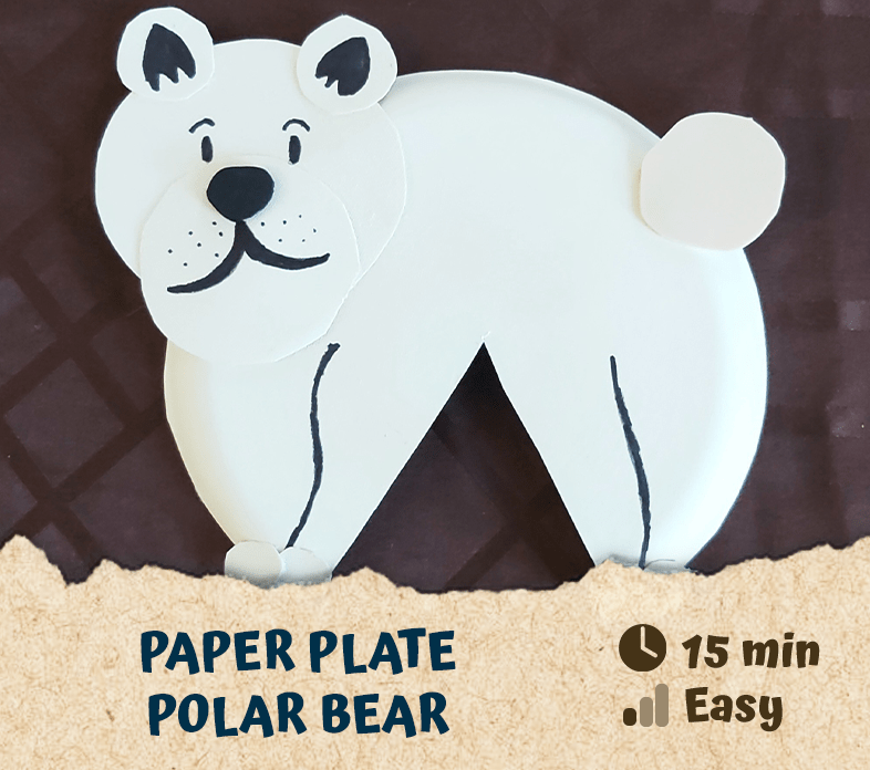 Paper Plate Polar Bear Craft